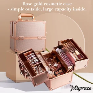 Makeup Case Portable  Organizer Box Jewelry Nail Manicure Beauty Vanity Suitcase for Women