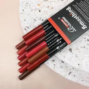 12 pcs Long-Lasting Lipstick Set with Professional Lip Liner.